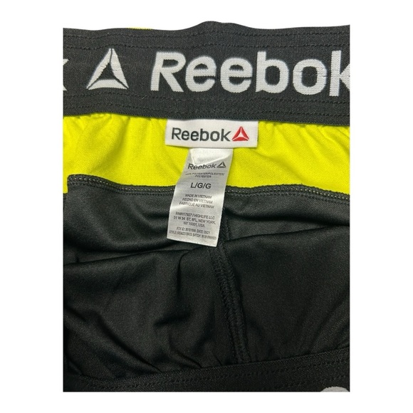 Reebok Men's Training Shorts Active Knit Pockets Slim 9” Inseam Size L Black New - Picture 6 of 7